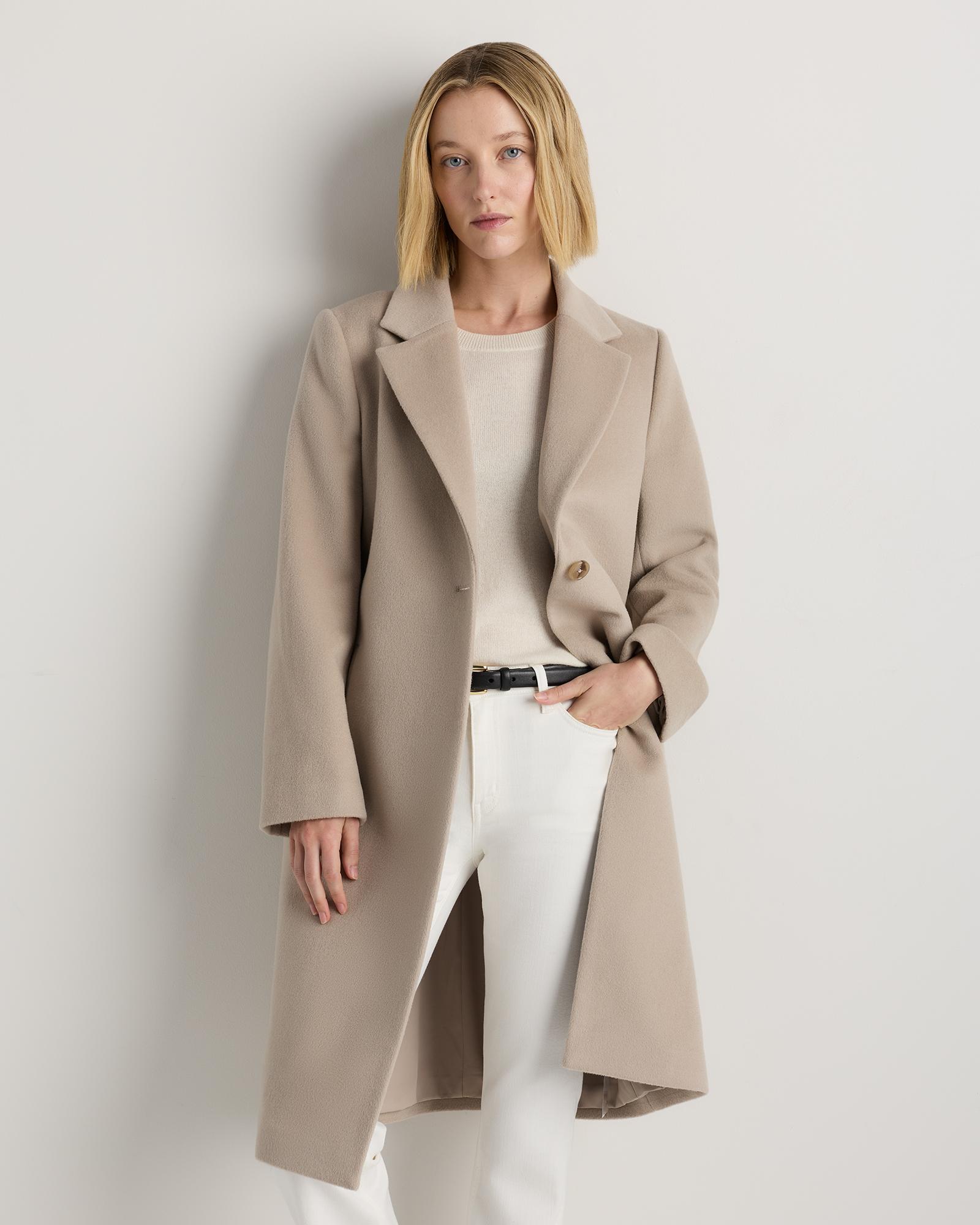 wool cashmere classic single-breasted coat