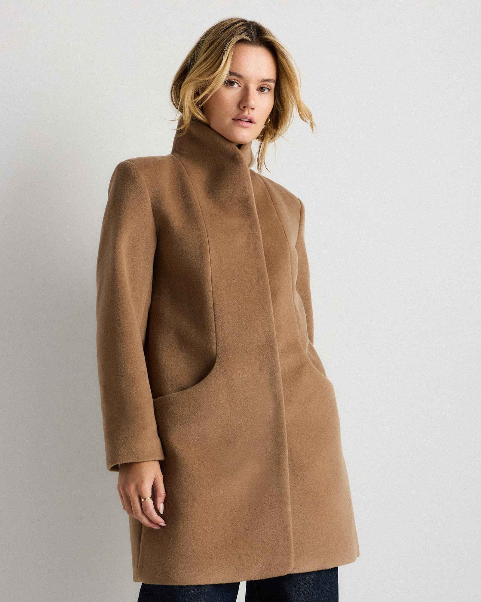 wool cashmere cocoon coat