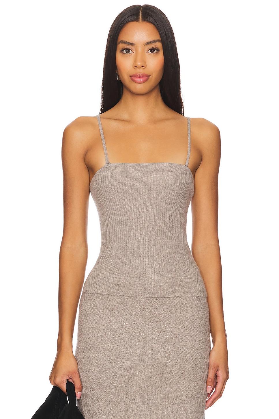 wool cashmere ribbed convertible cami