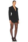 wool contoured blazer mini dress