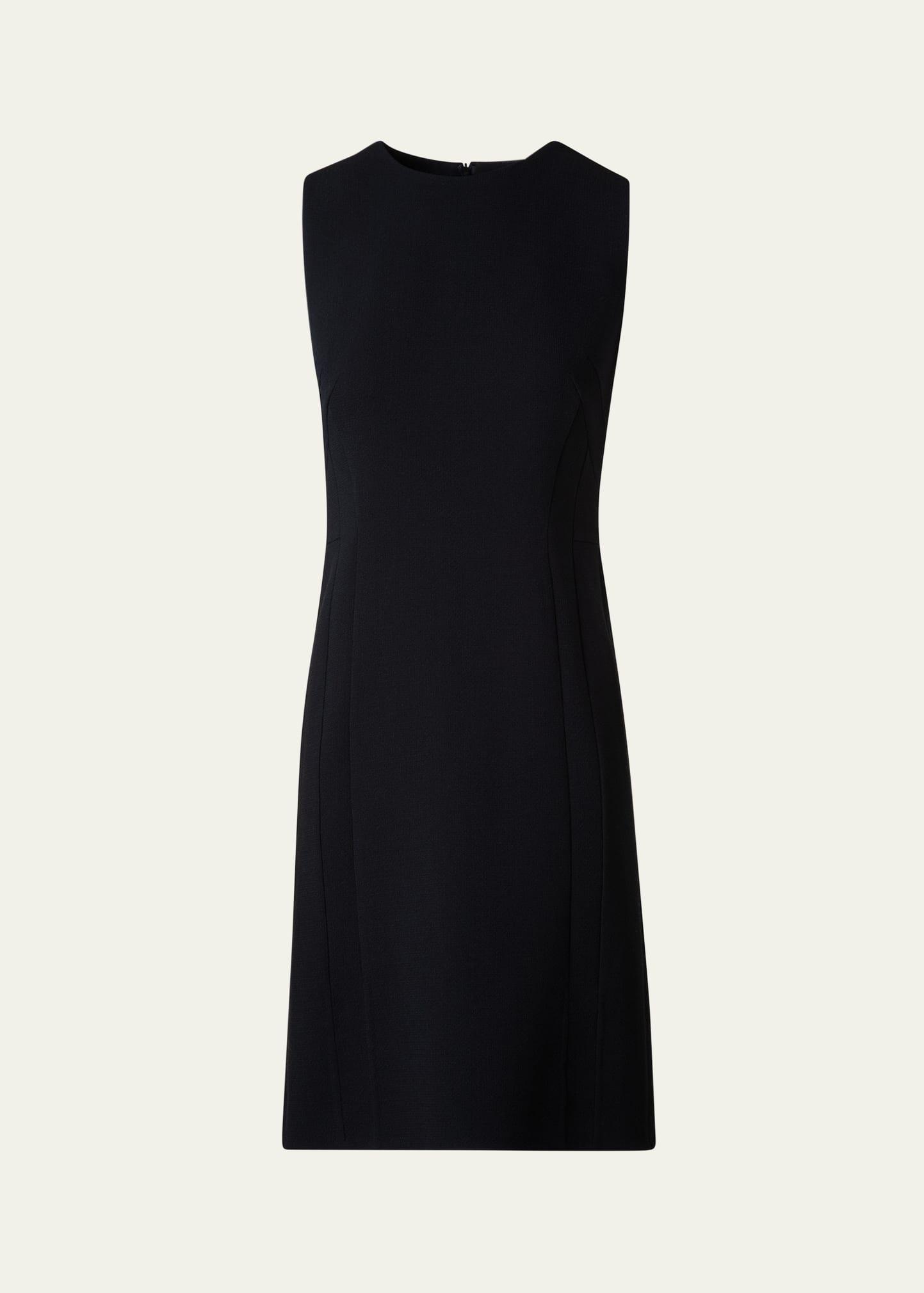 wool crepe double-face dress