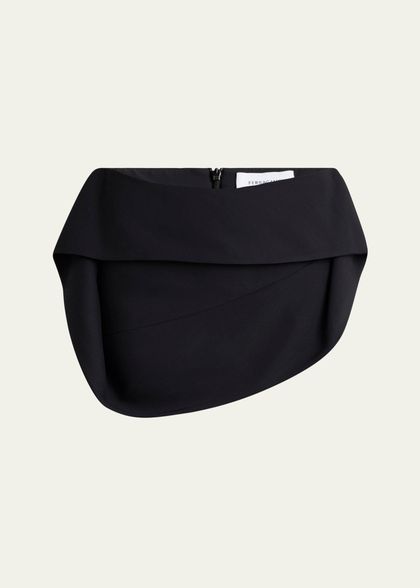 wool faille micro skirt