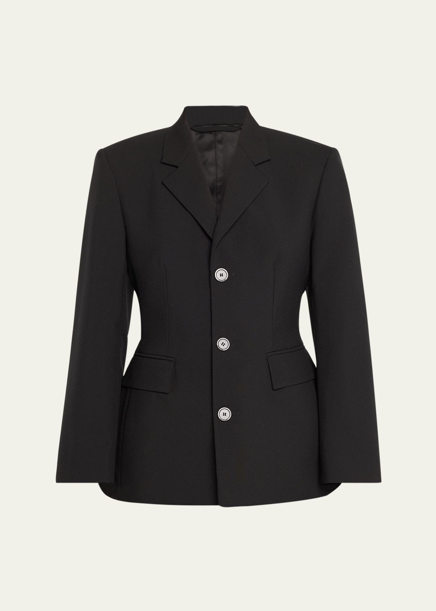 wool hourglass blazer jacket
