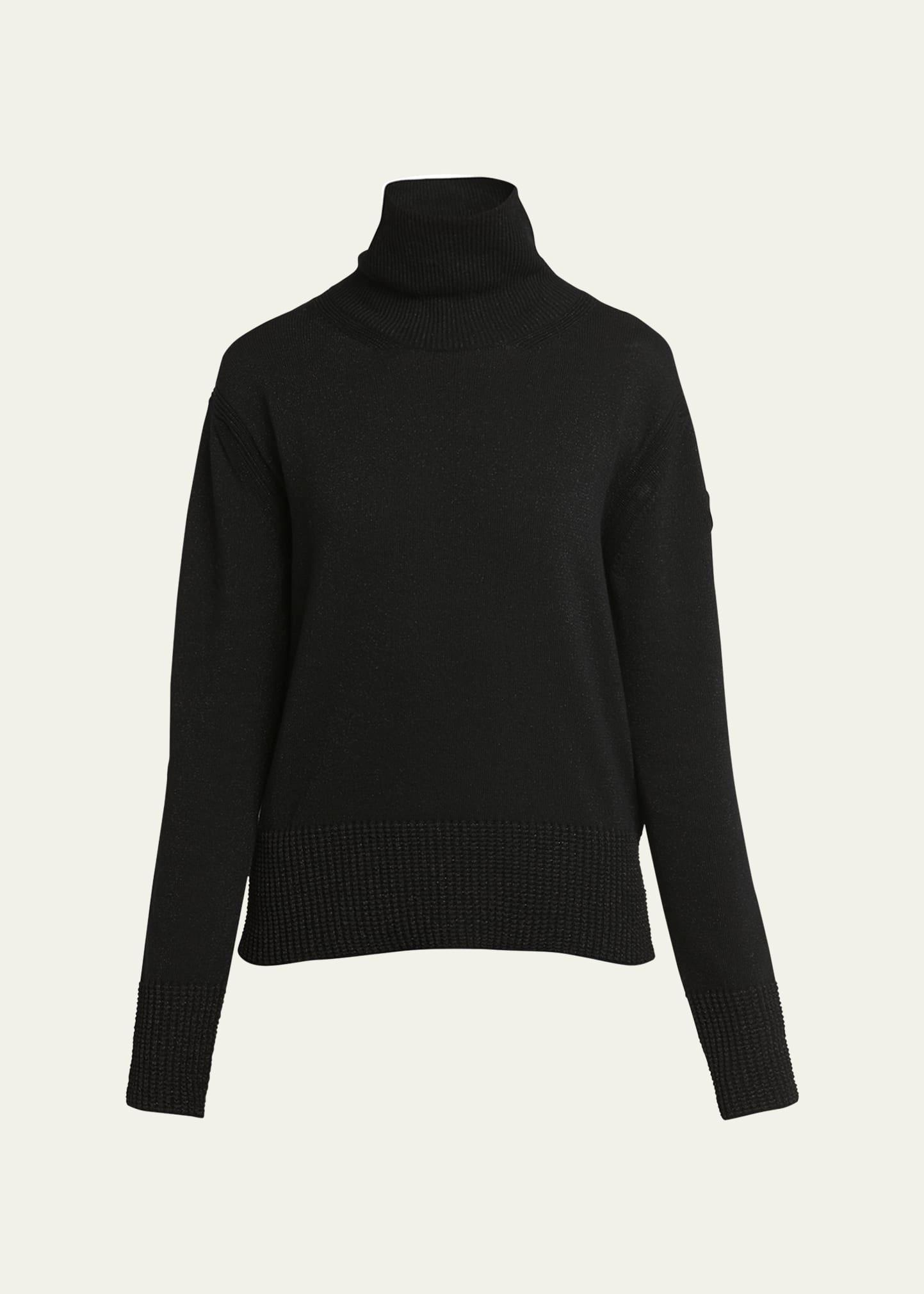 wool lurex turtleneck sweater