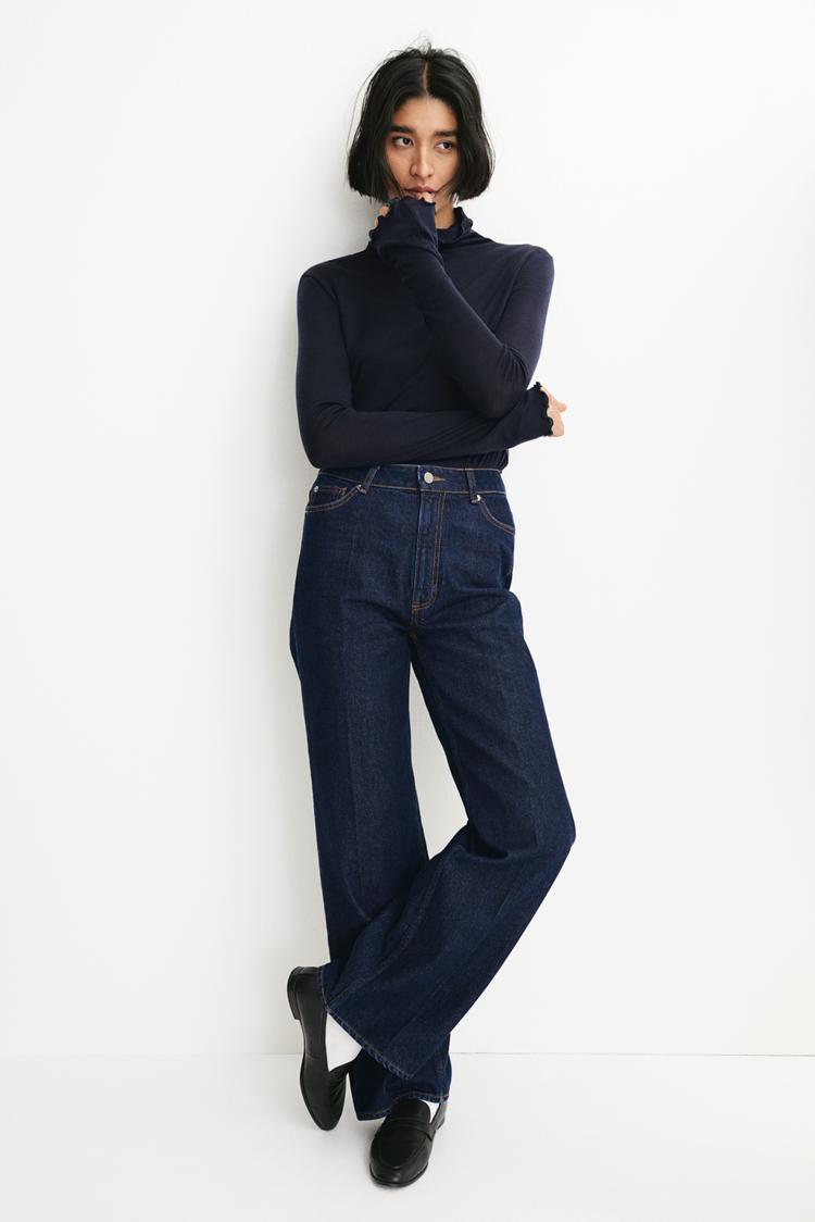 wool mock turtleneck top