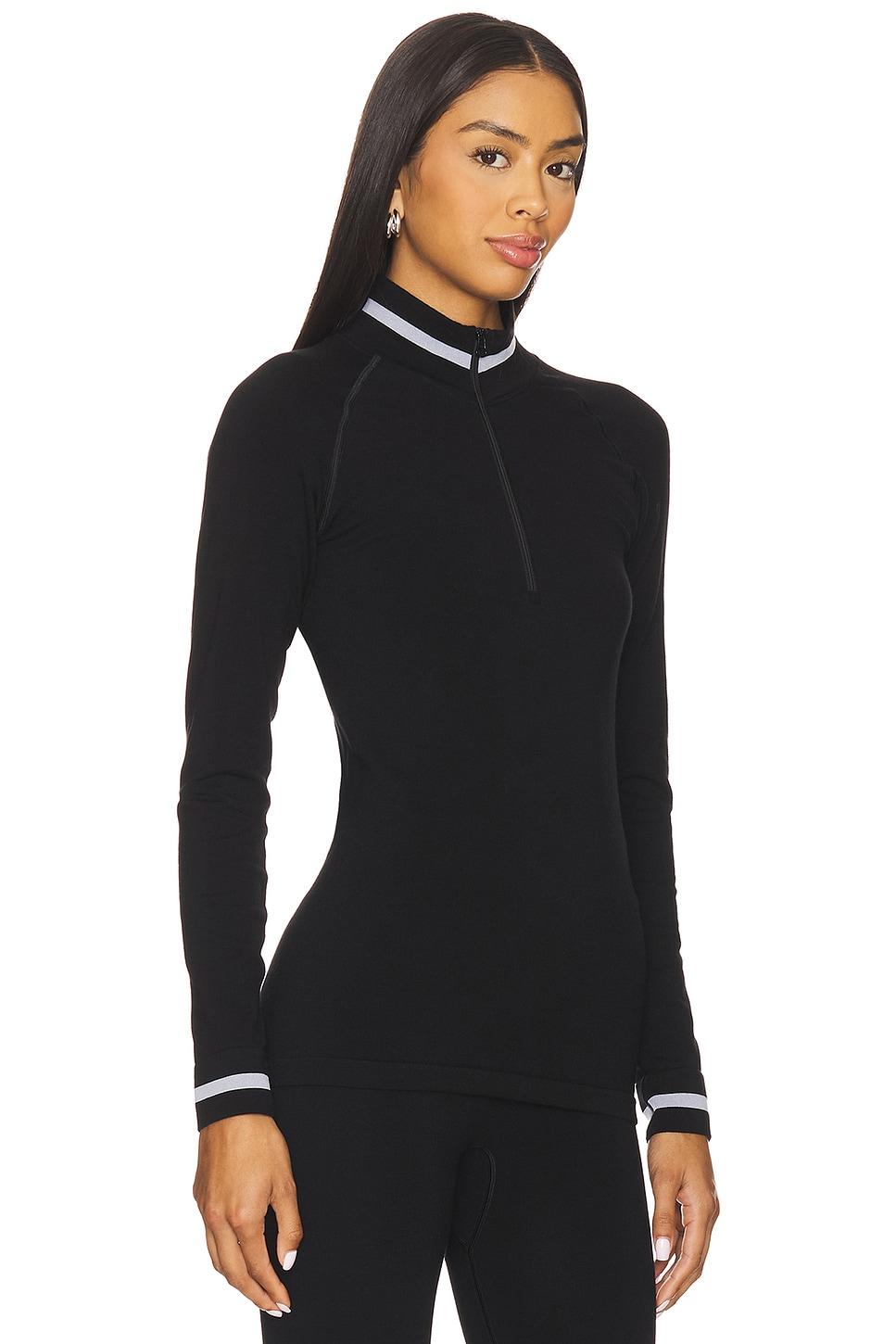 wool seamless quarter zip baselayer