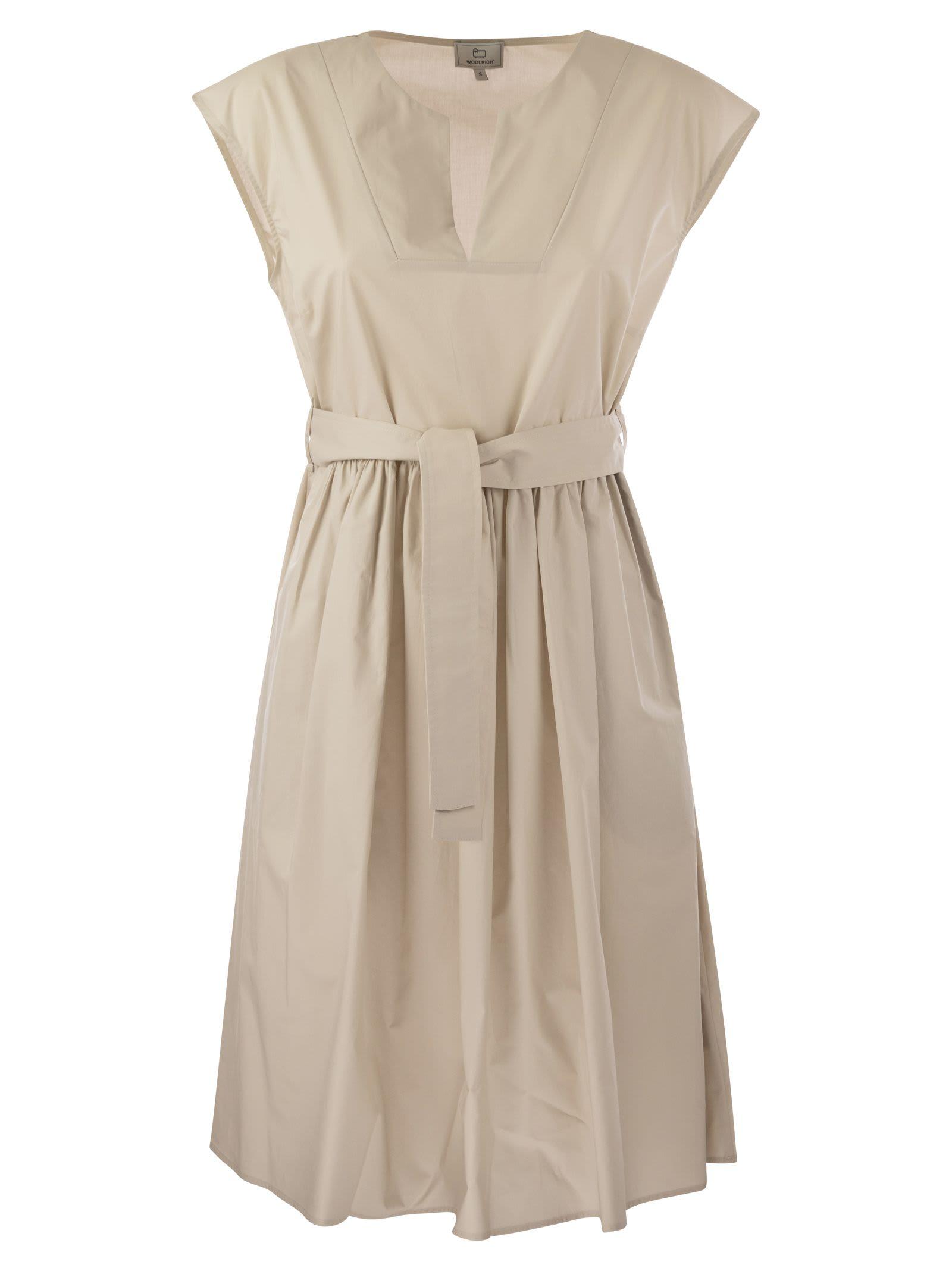 woolrich belted short-sleeved dress