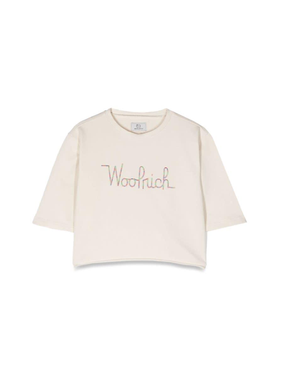 woolrich cropped crewneck top