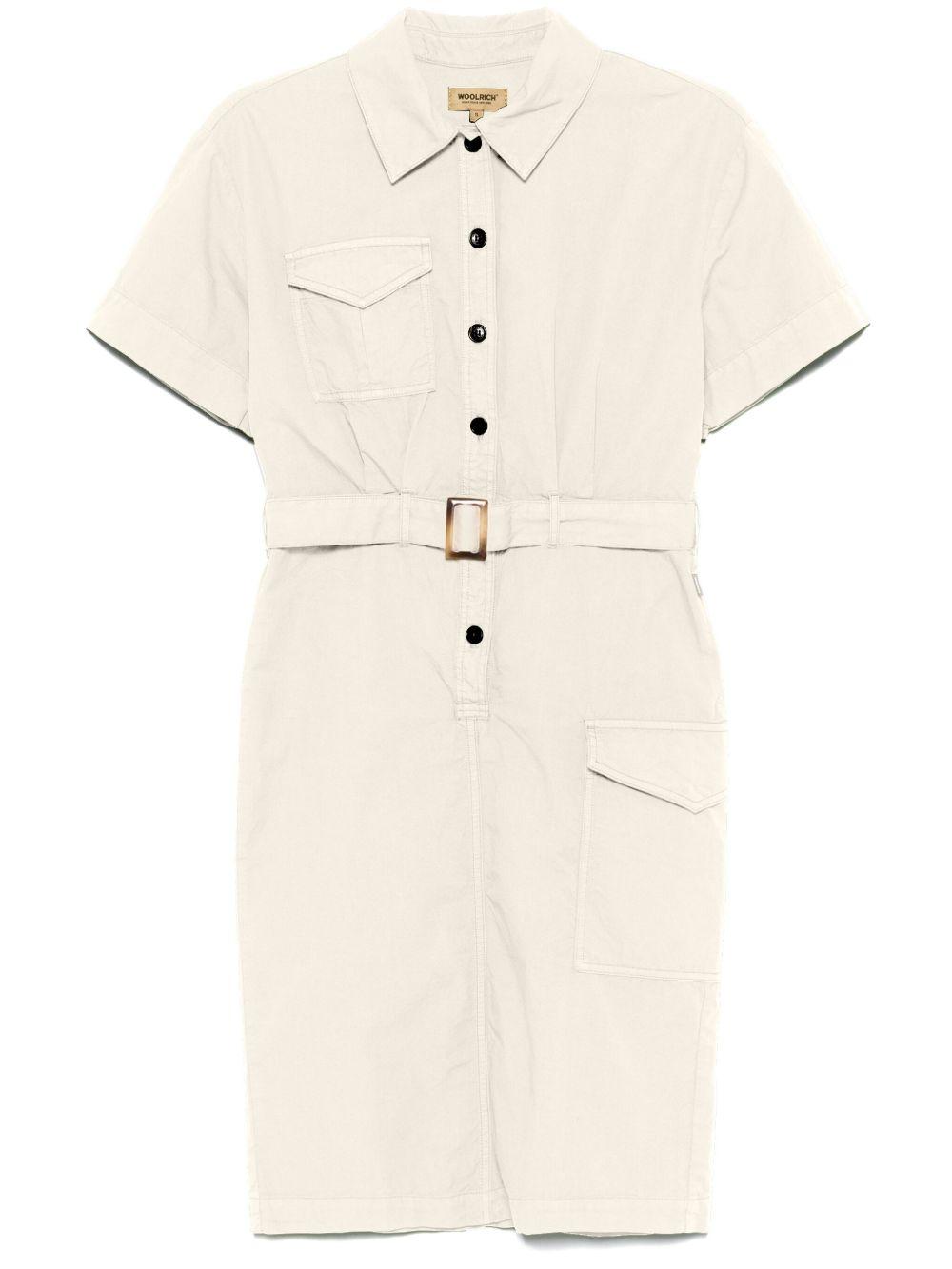 woolrich dresses beige cotton - women
