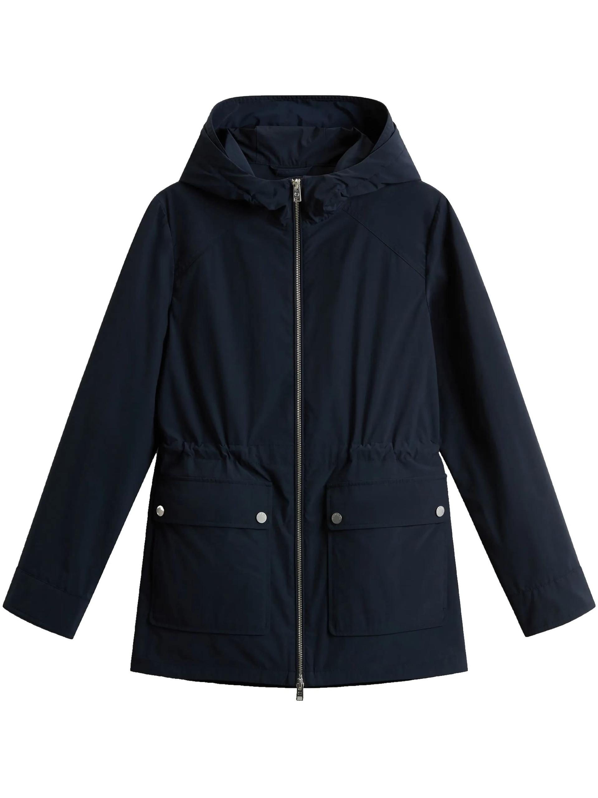 woolrich summer hooded jacket blue giacca - women