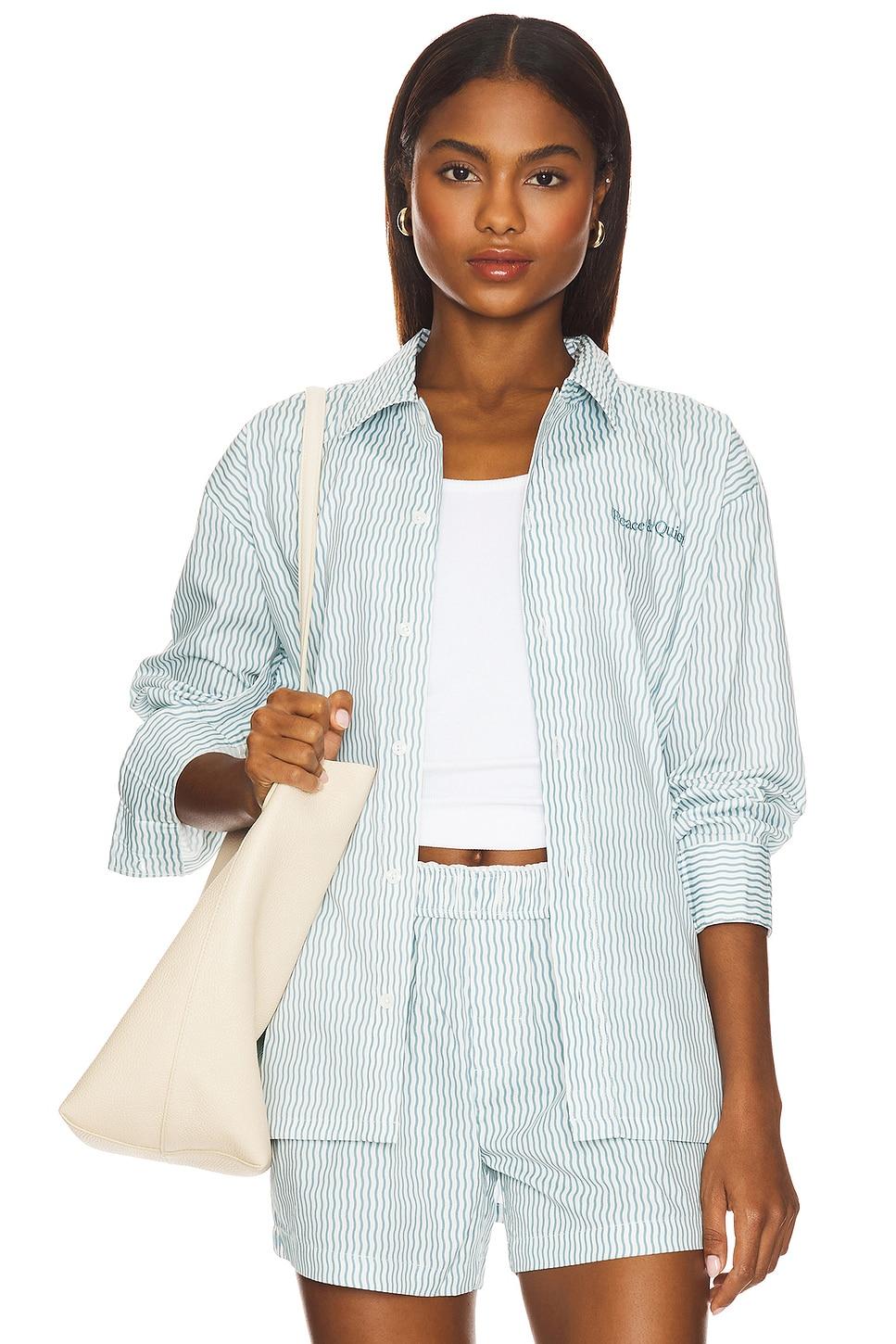 wordmark button up shirt