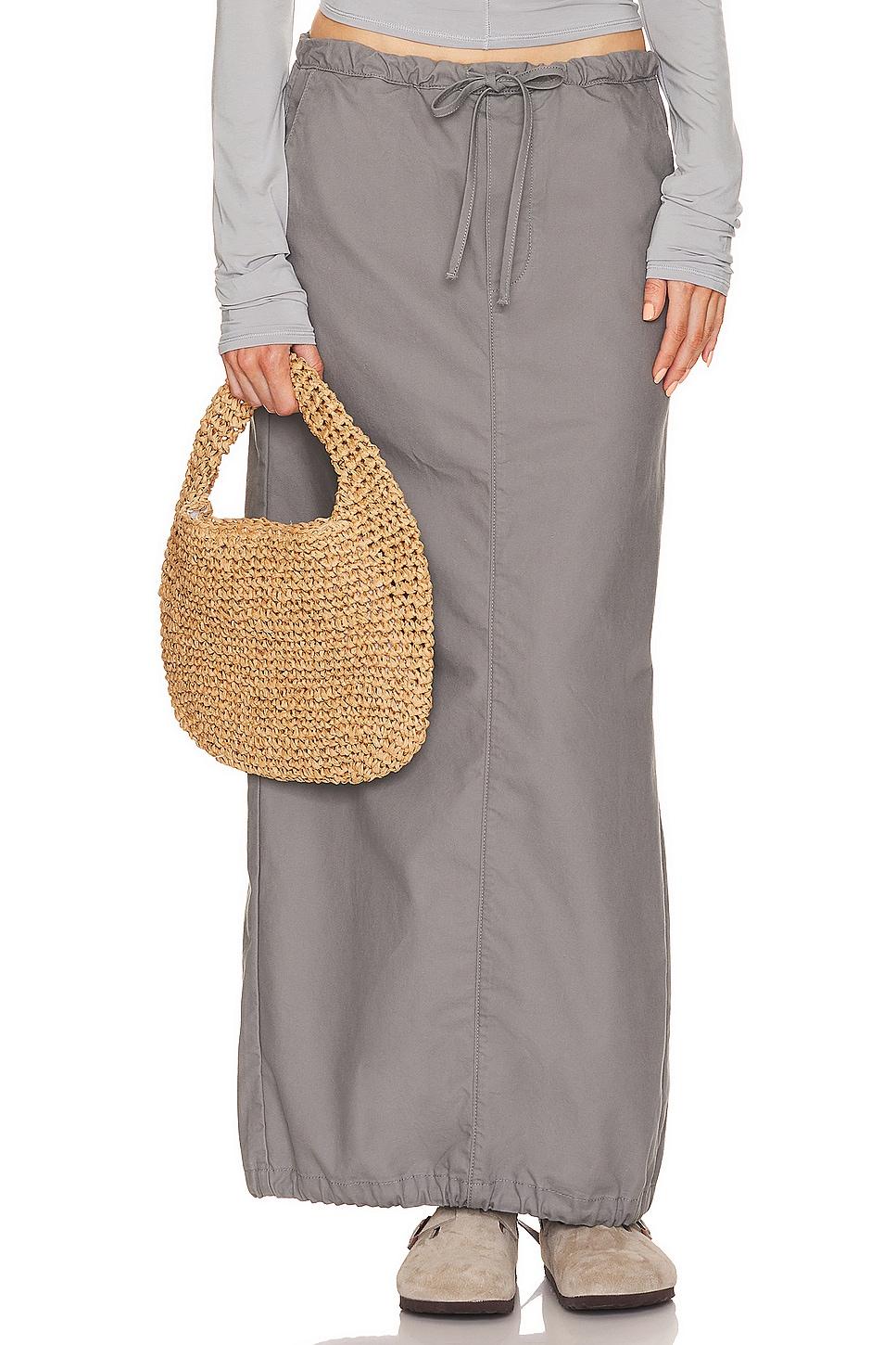 workwear drawcord maxi skirt