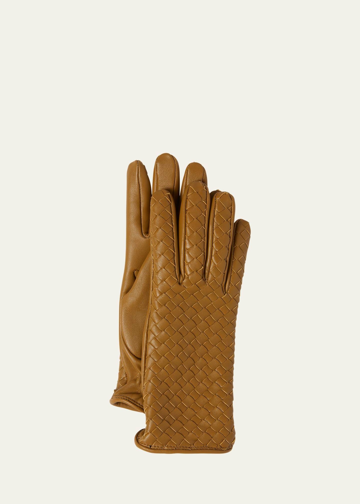 woven nappa leather gloves