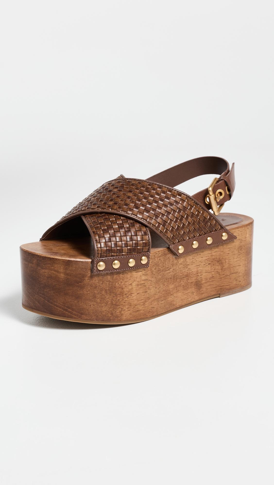 woven platform sandals