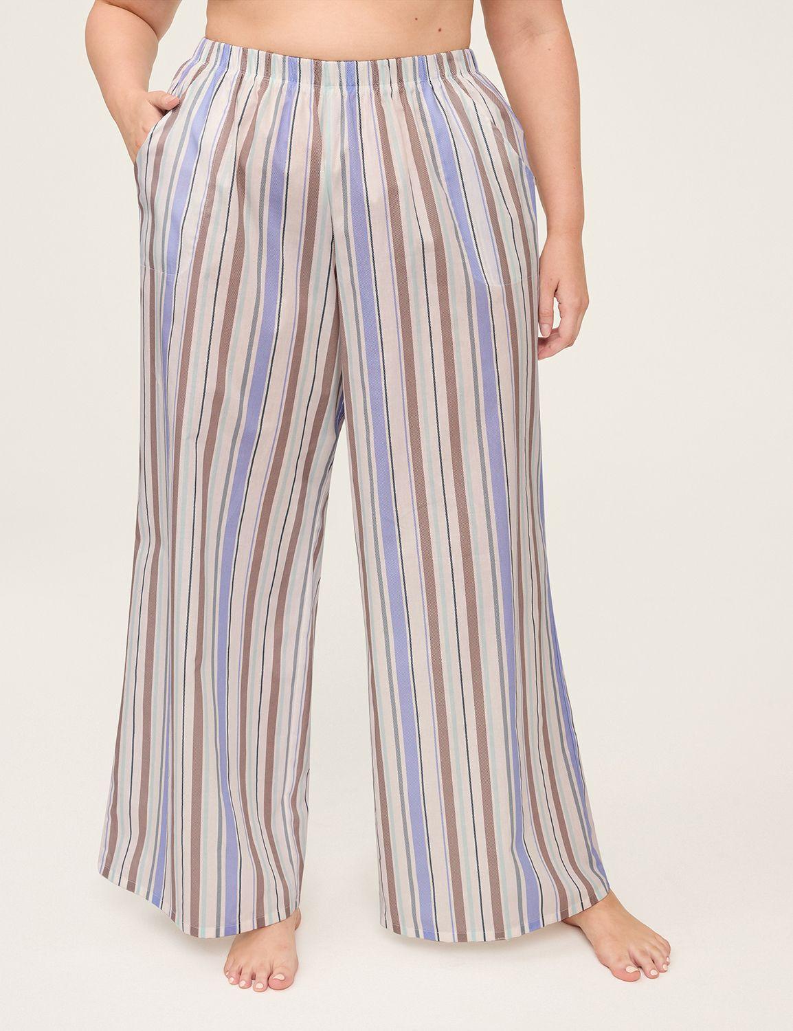 woven poplin wide leg pant