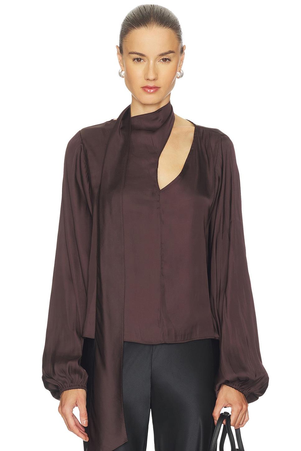 wrap neck tie top