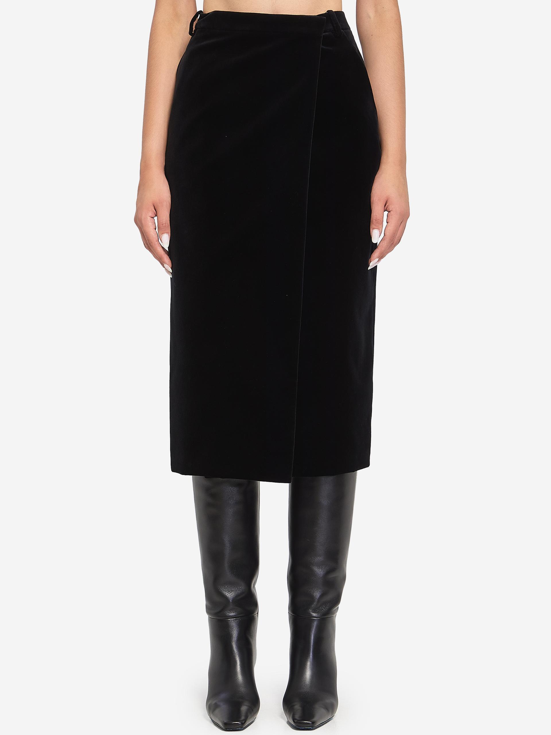 wrap skirt in velvet