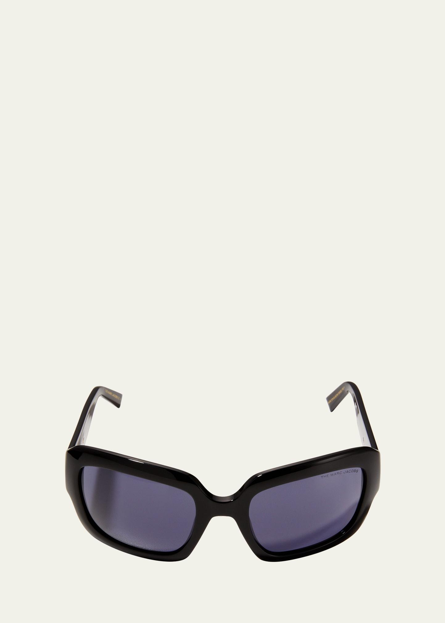 wrap square acetate sunglasses