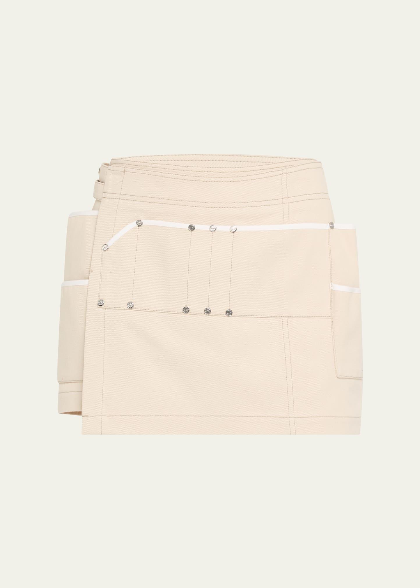 wrap toolbelt mini skirt