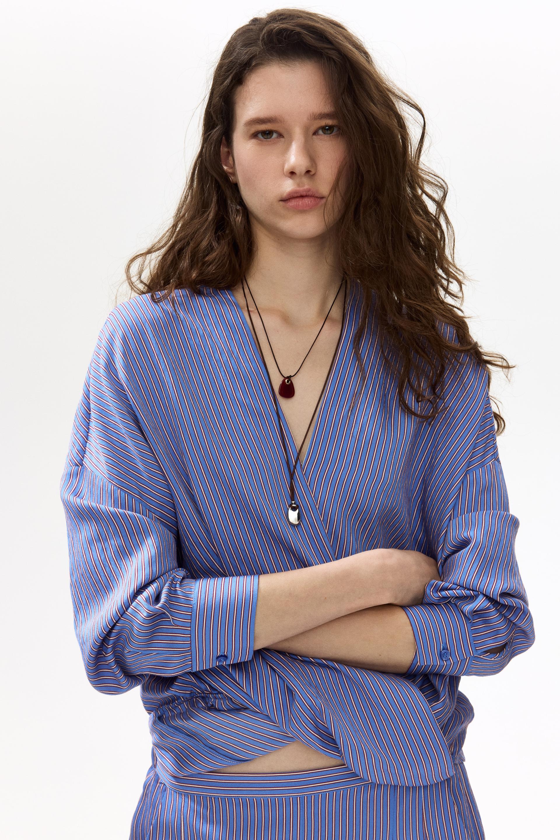 wrapover blouse
