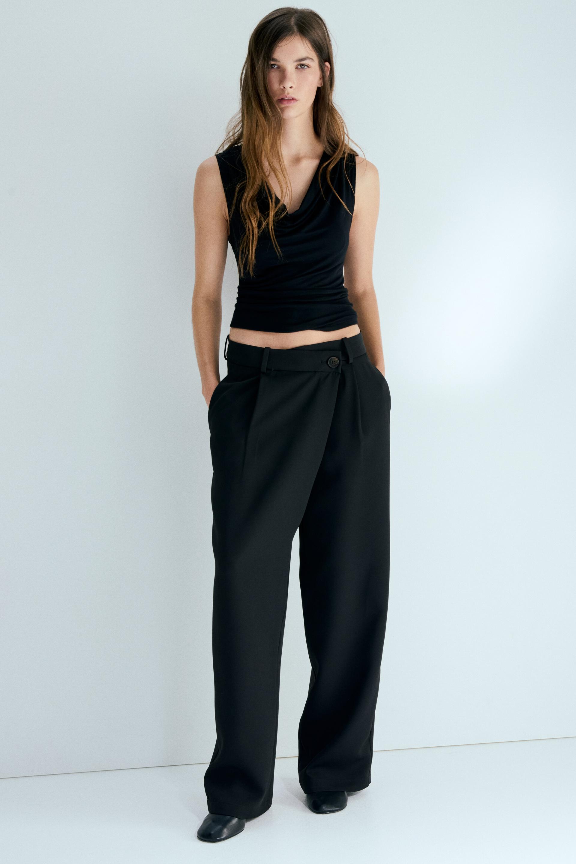 wrapover dress pants