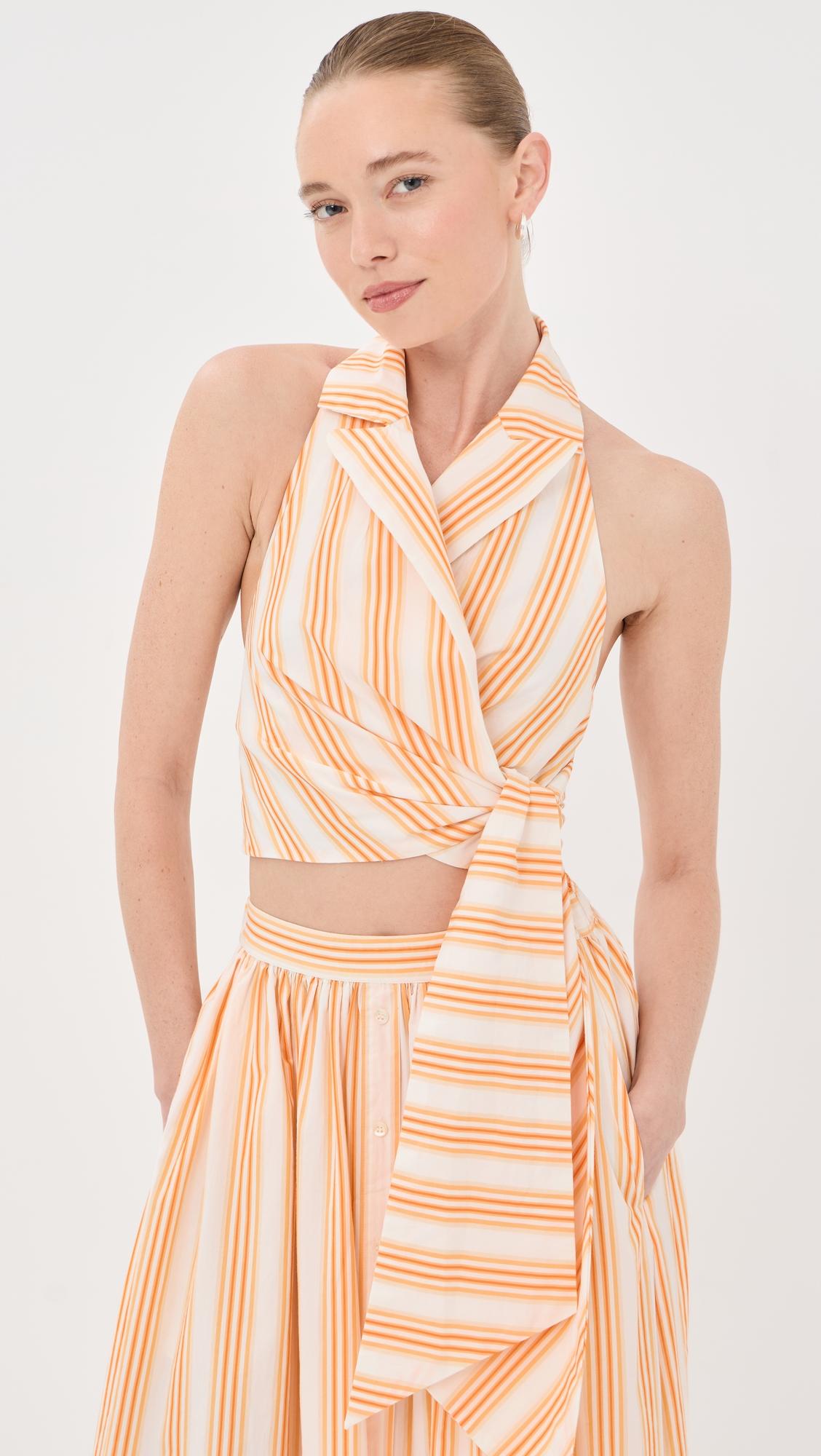 wrapped up halter top