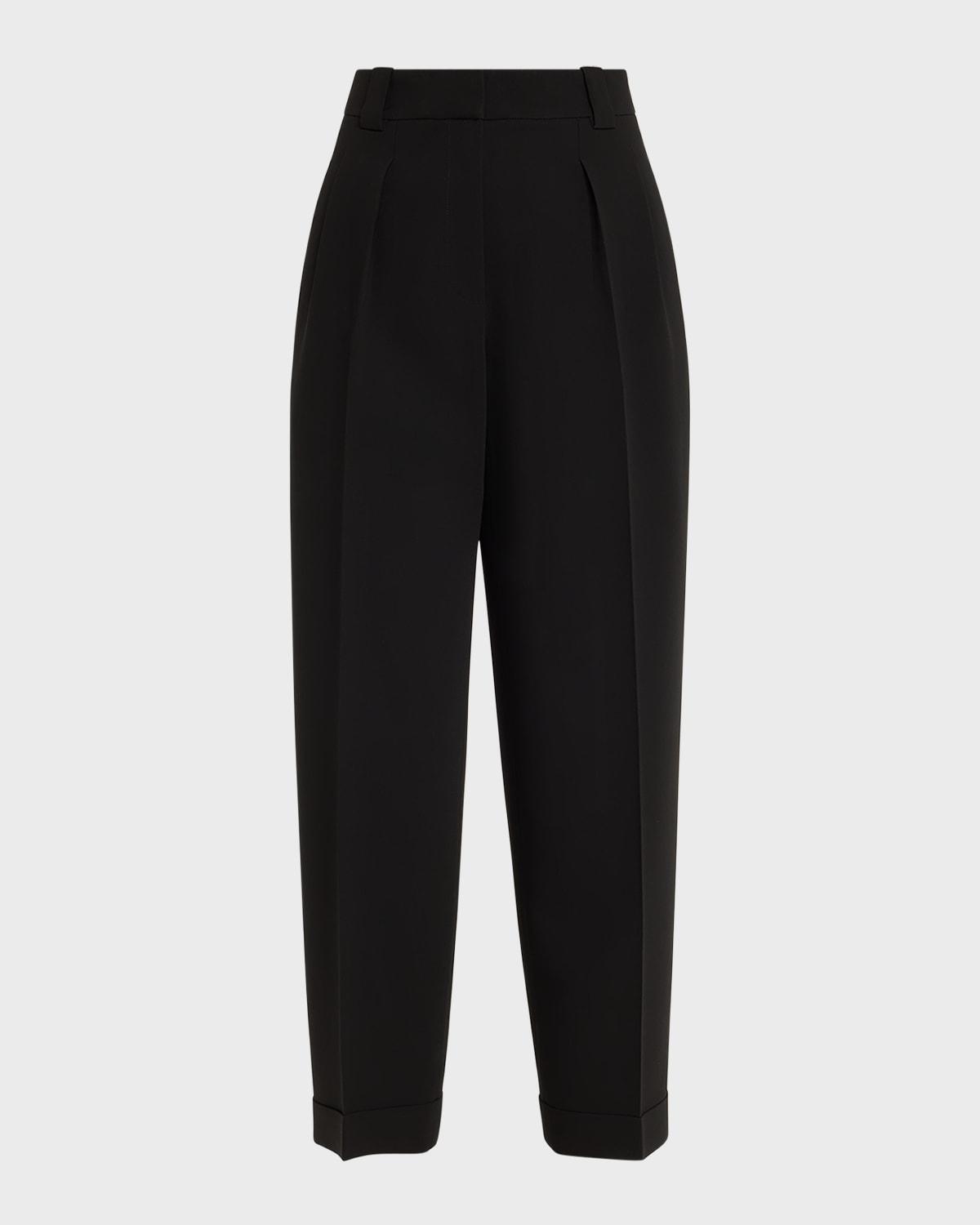 wyatt high-rise pleated cropped pants