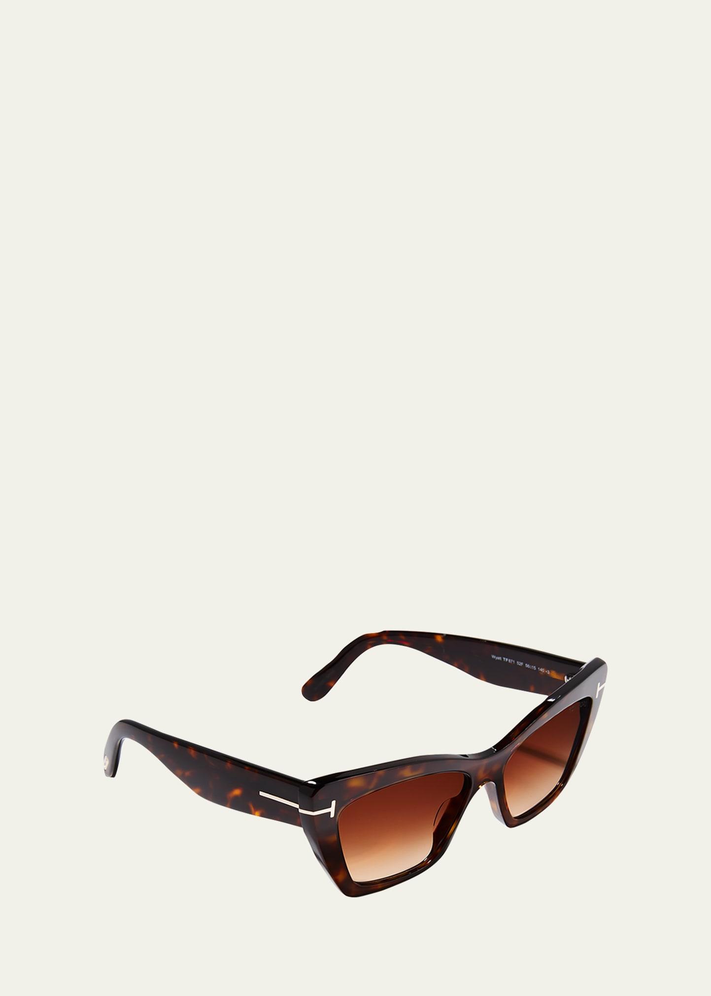 wyatt plastic cat-eye sunglasses