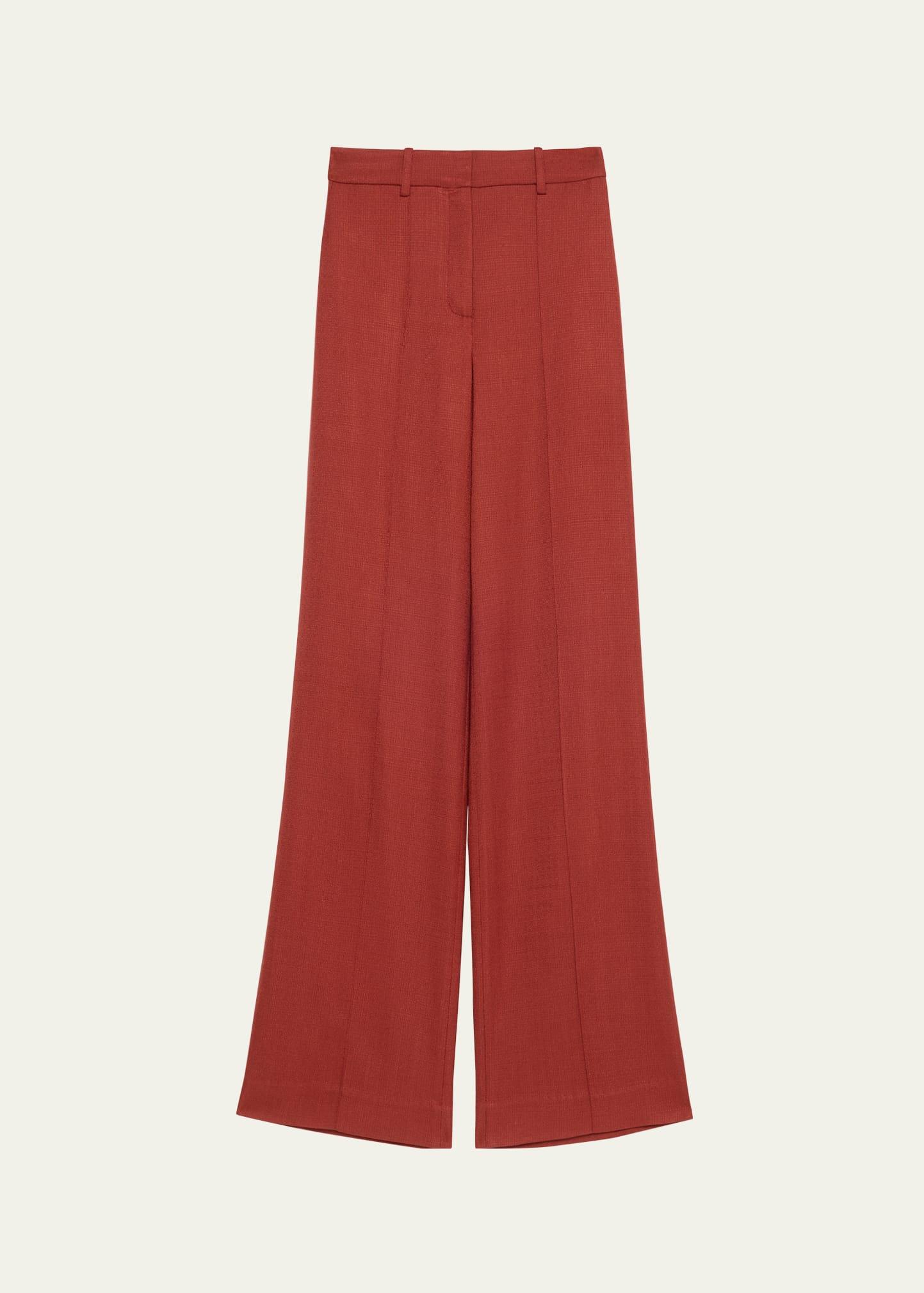 wyatt stretch canvas wide-leg pants