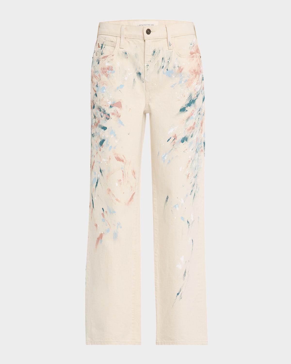 wyckoff straight-leg paint stroke jeans