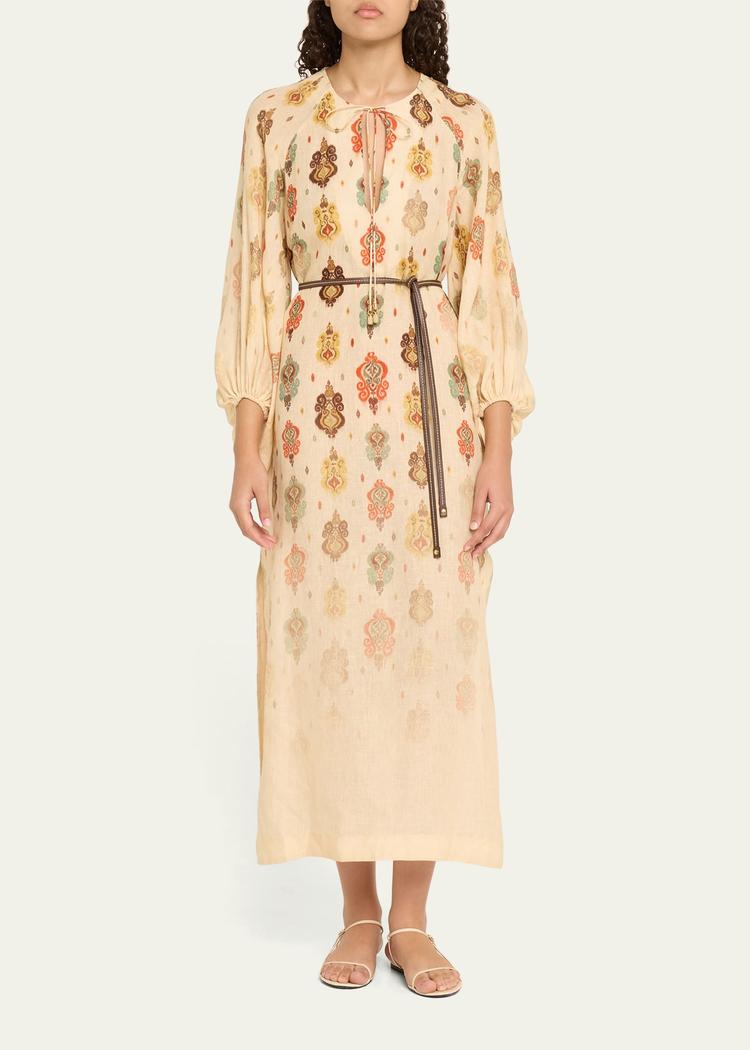 wylie ikat midi dress