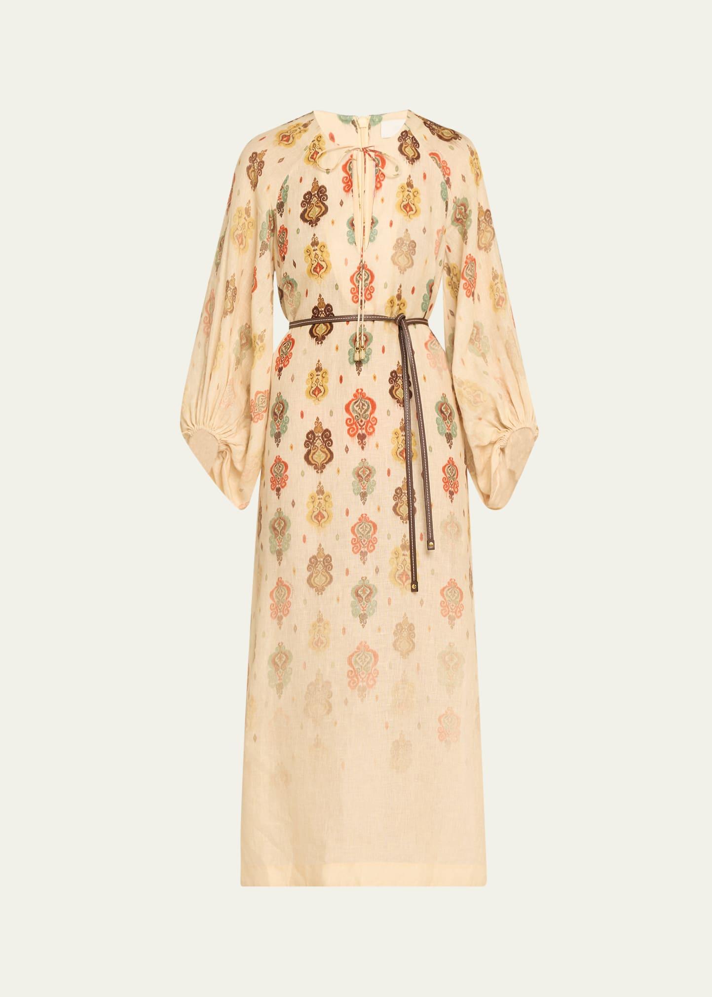 wylie ikat midi dress