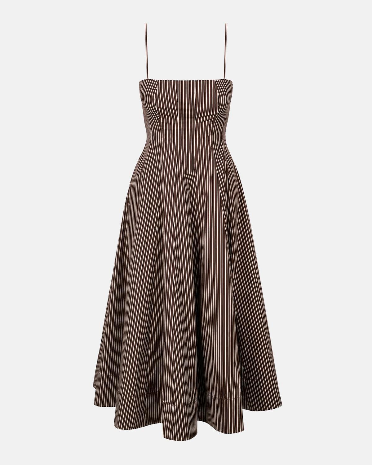 wylie striped midi dress