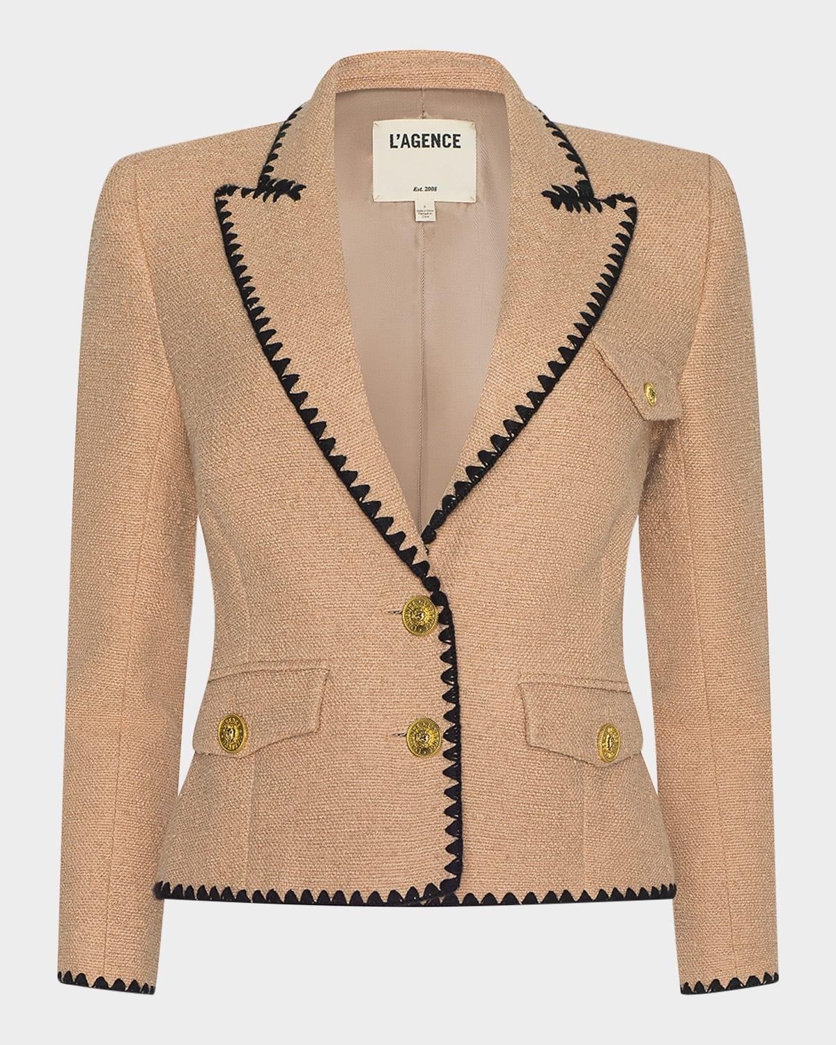wylla structured single-breasted blazer