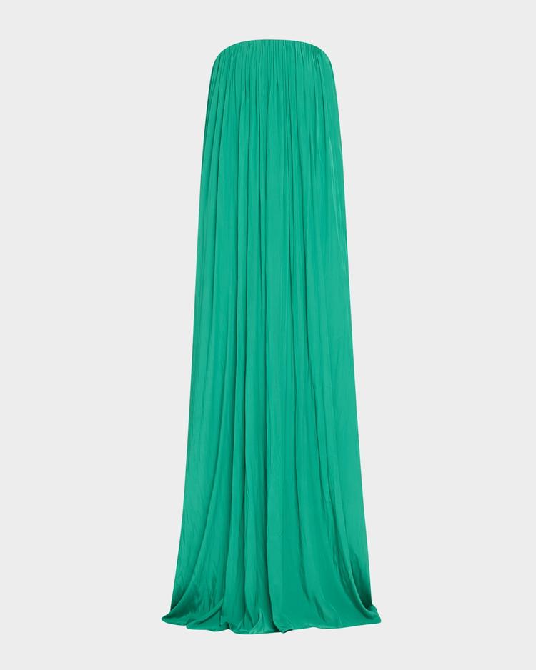 wynn strapless ruched gown