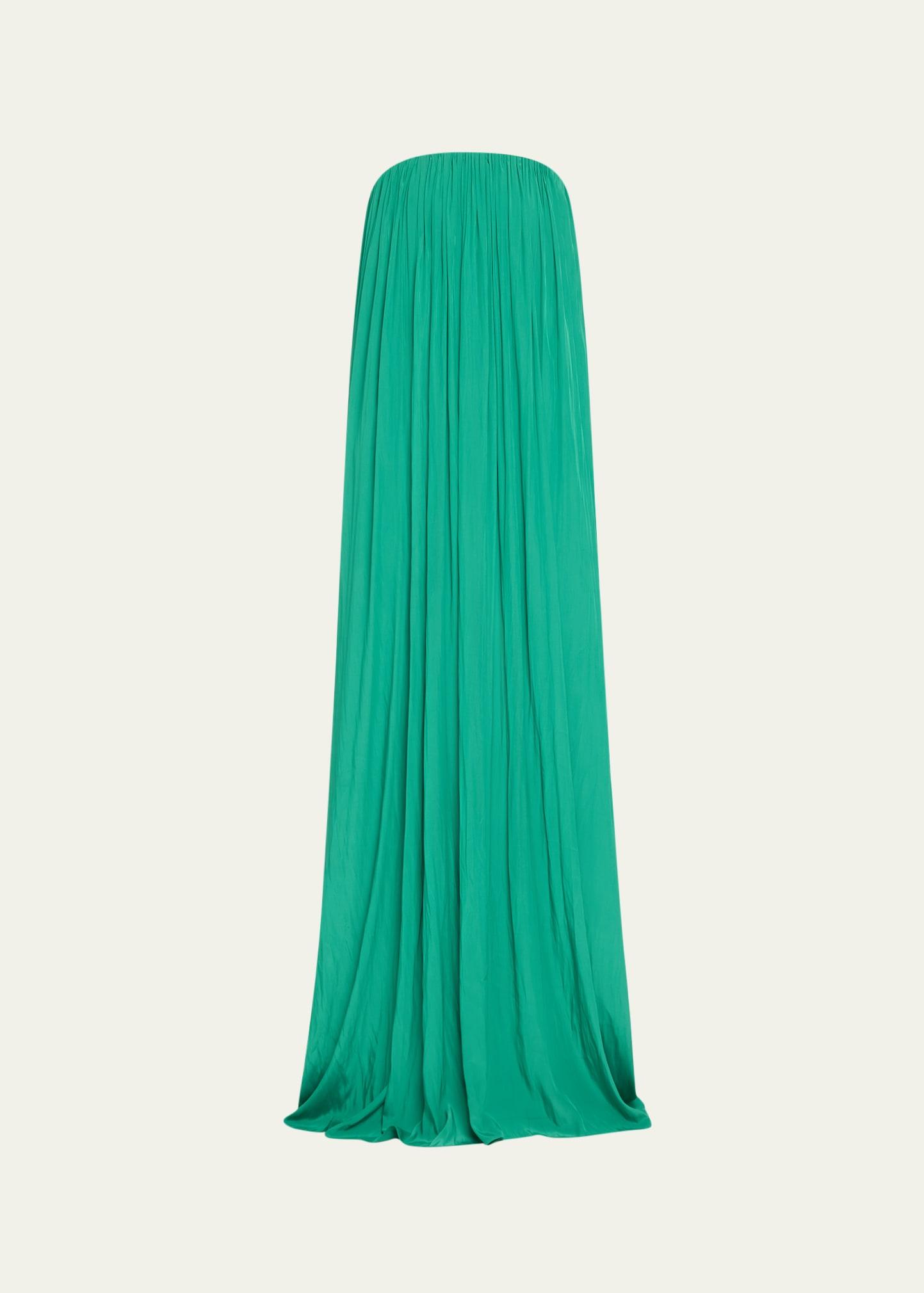 wynn strapless ruched gown