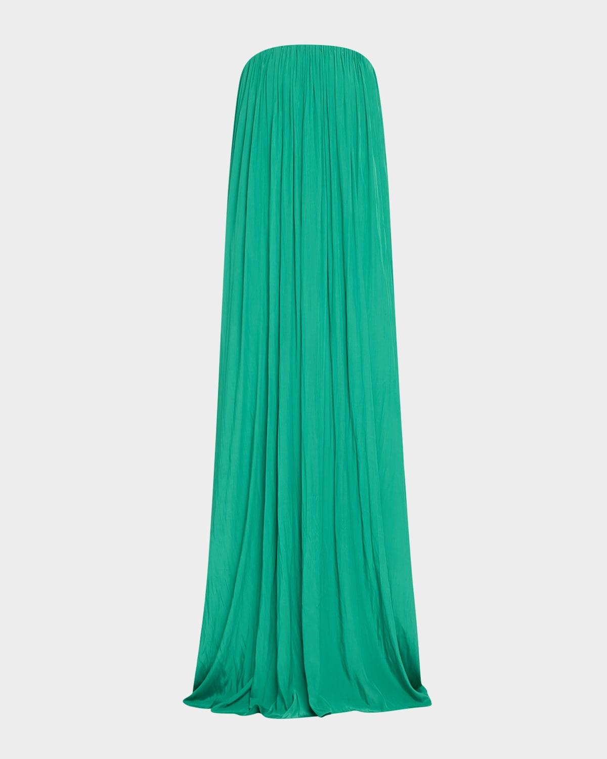 wynn strapless ruched gown