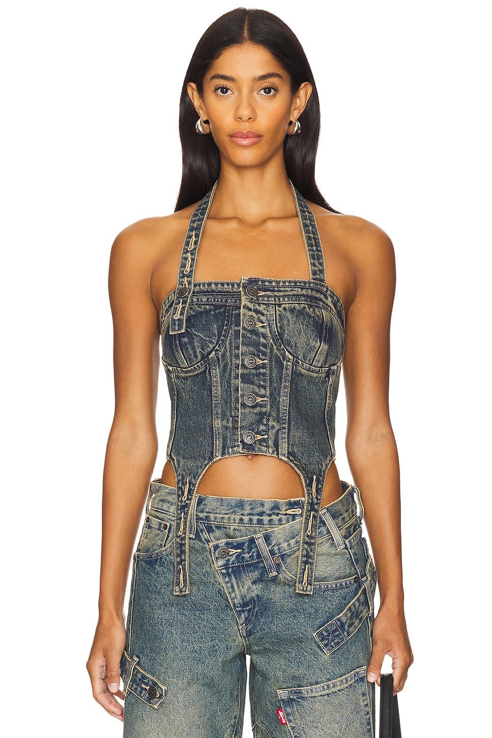 x andersson bell denim corset