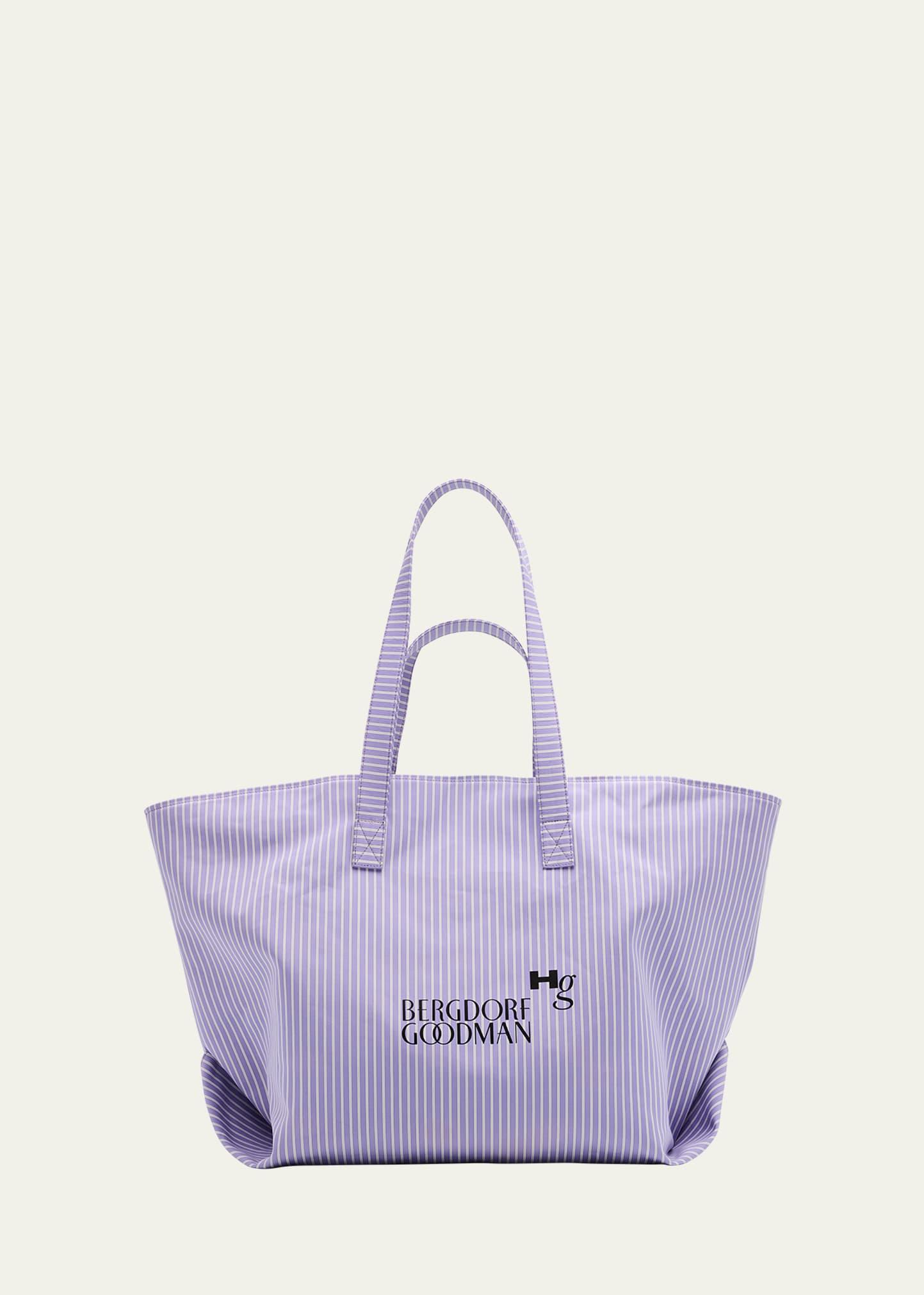 x bg stripe twill bonded tote bag