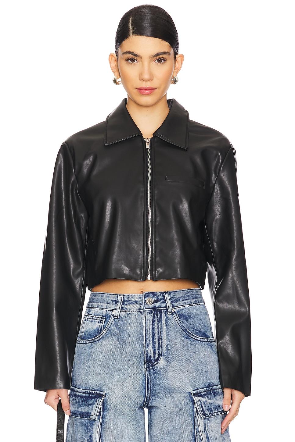 x emily gemma gabriella faux leather jacket