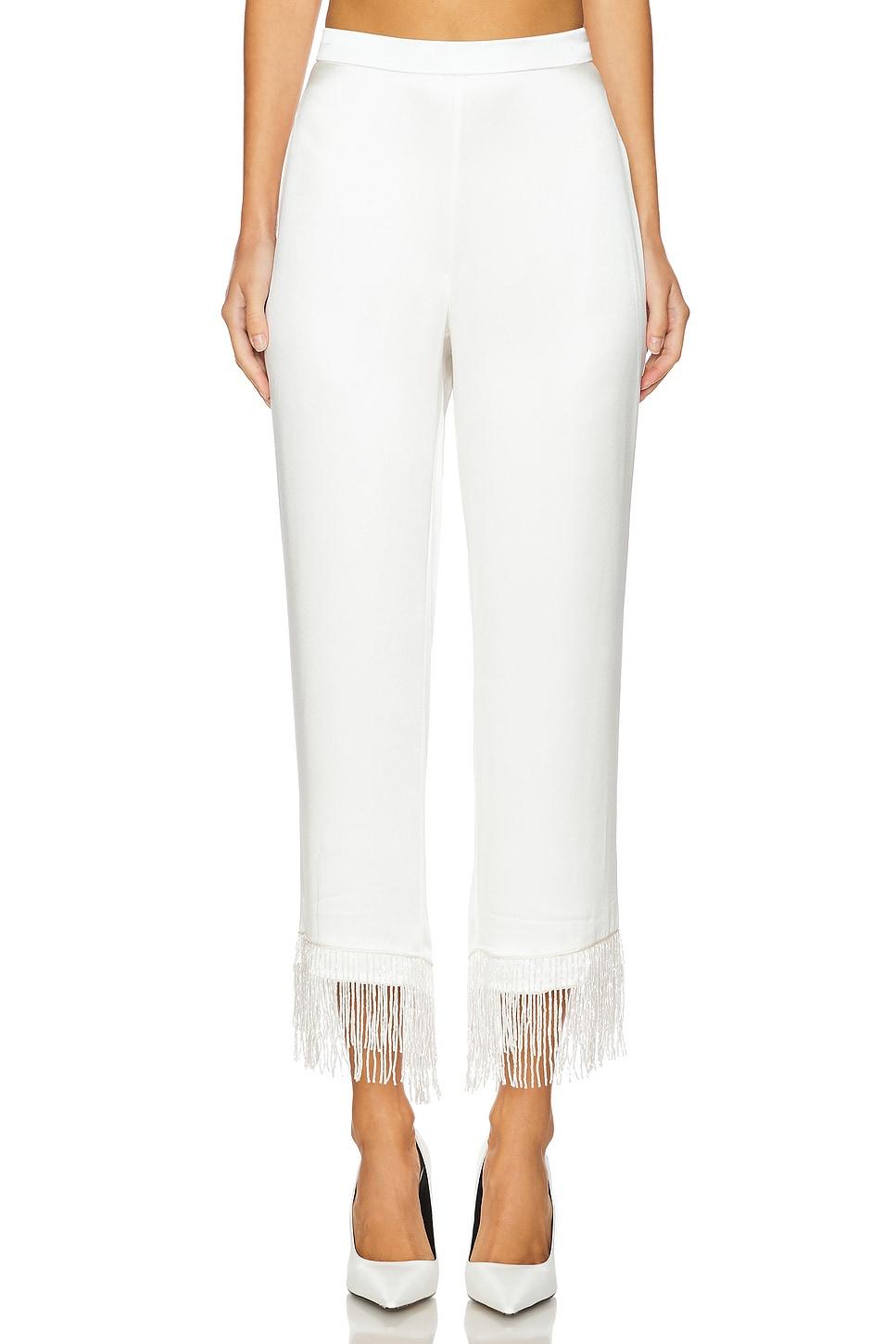 x galia lahav beaded fringe silk pant