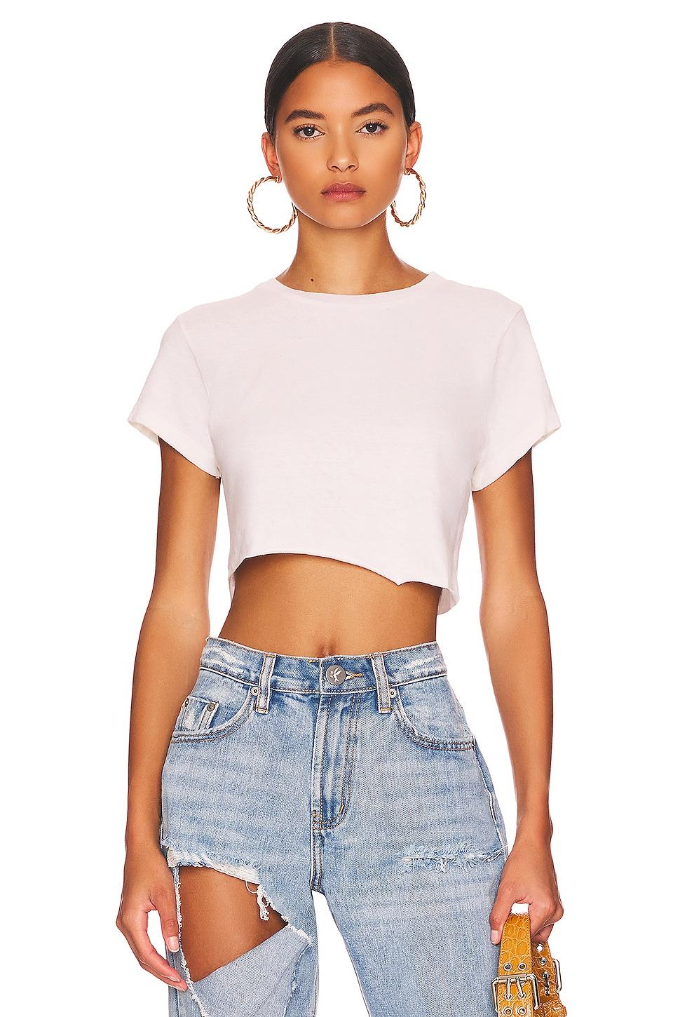 x hanes cropped 60's slim tee