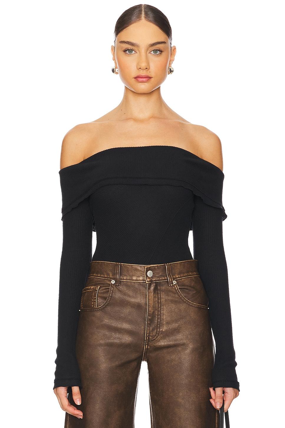 x intimately fp autumn cozy bodysuit in black