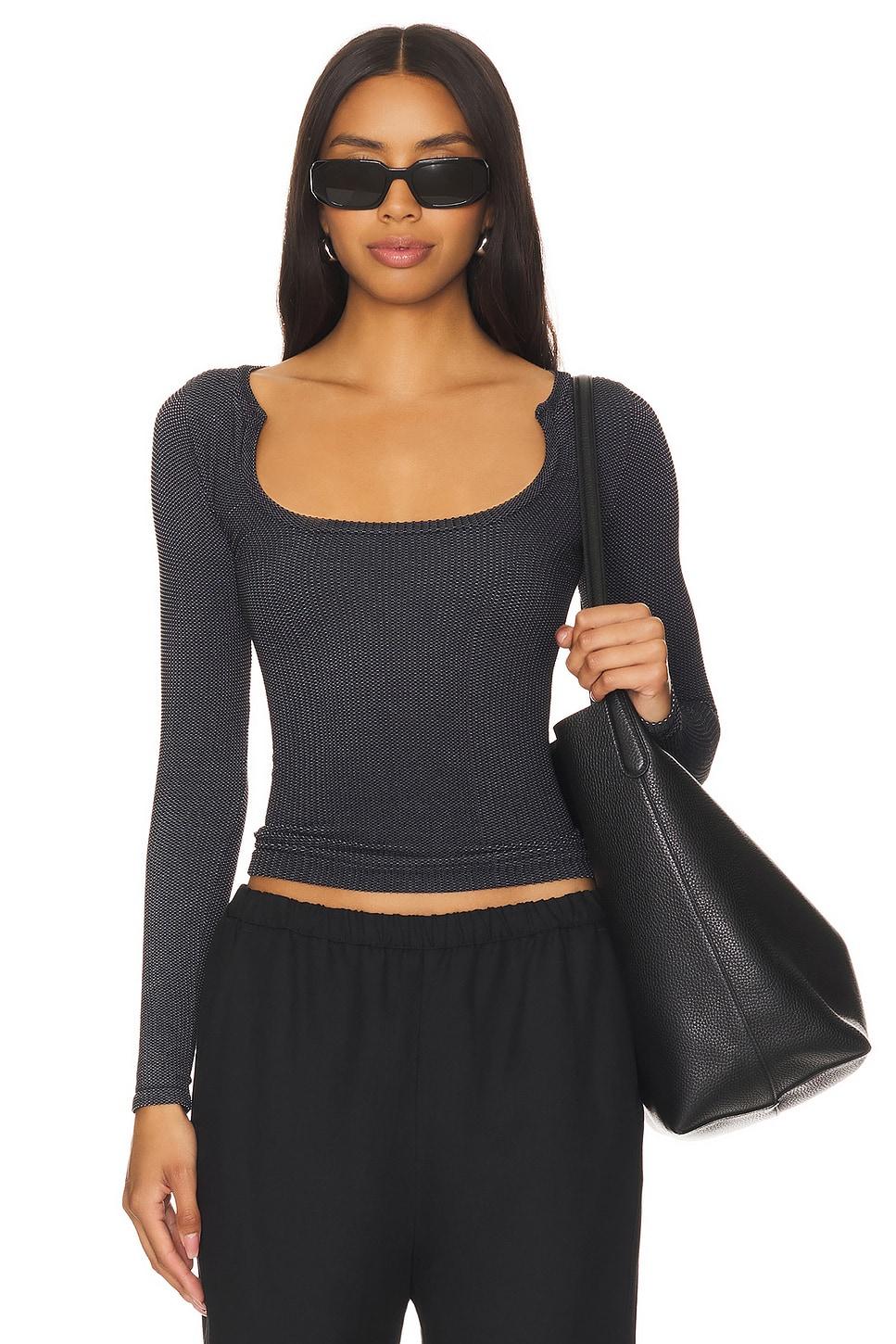 x intimately fp clean slate seamless layering top in black