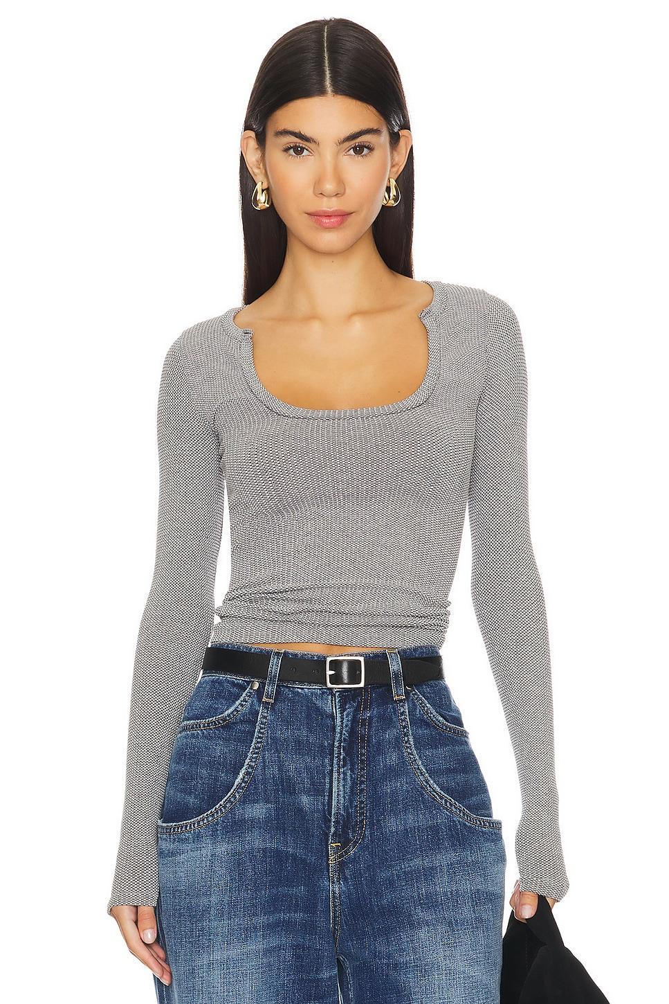 x intimately fp clean slate seamless layering top in heather grey