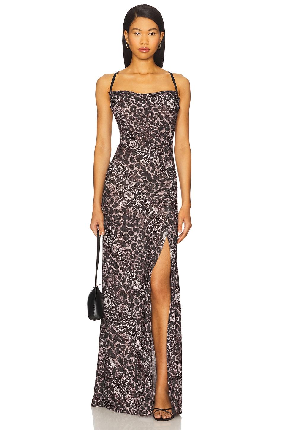 x intimately fp concrete jungle maxi slip in black combo