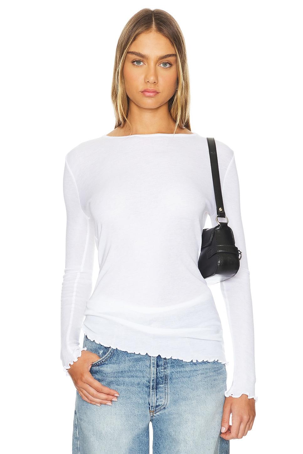 x intimately fp long nights layering top in optic white