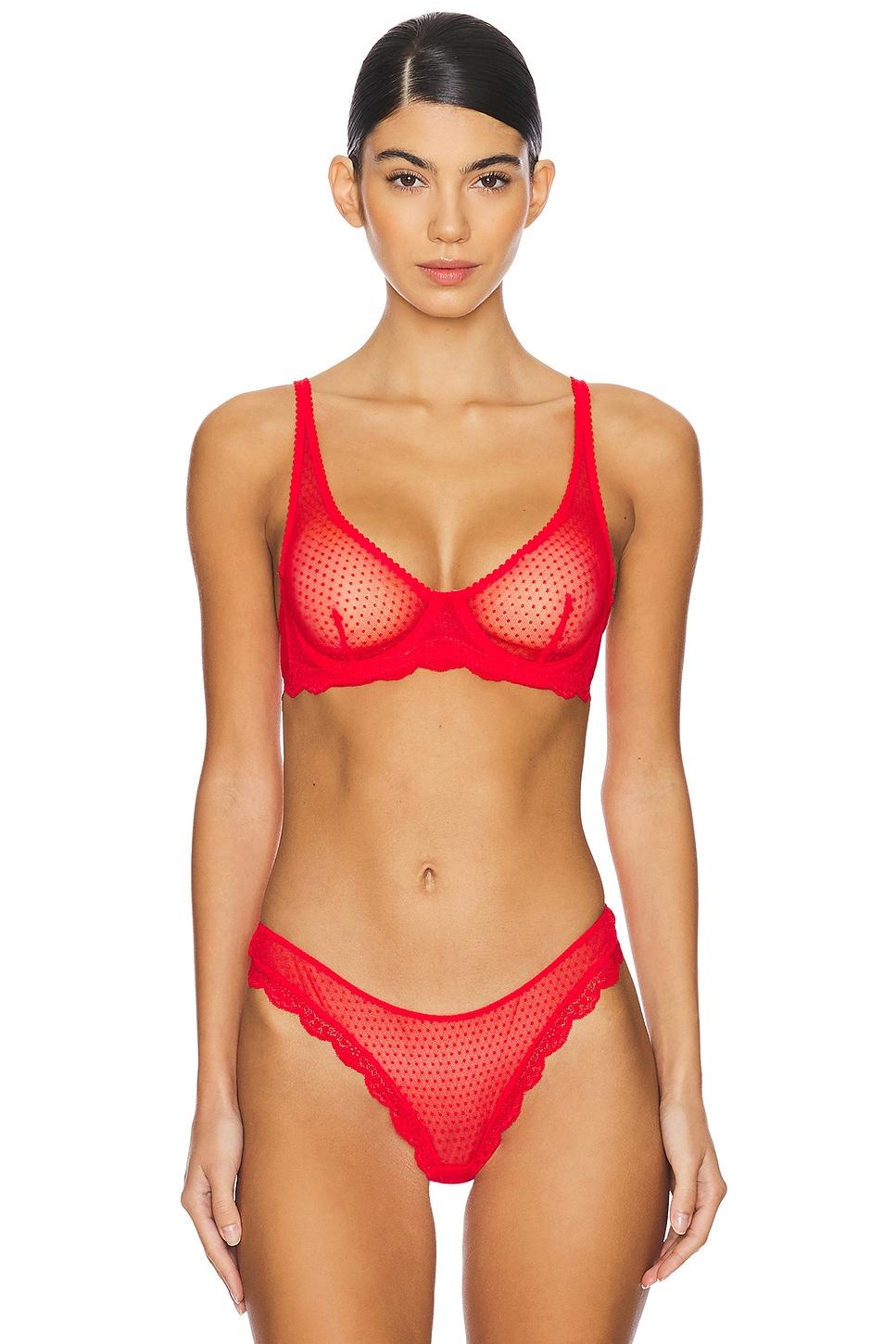 x intimately fp mid week underwire bra in fiery red