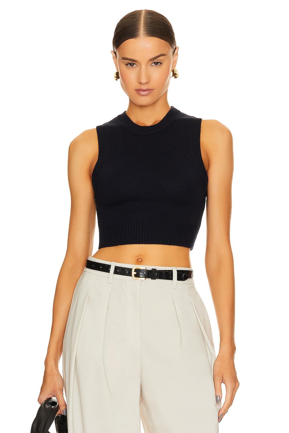 x marianna collegiate cropped knit tank
