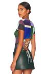 x paloma elsesser lace back tee